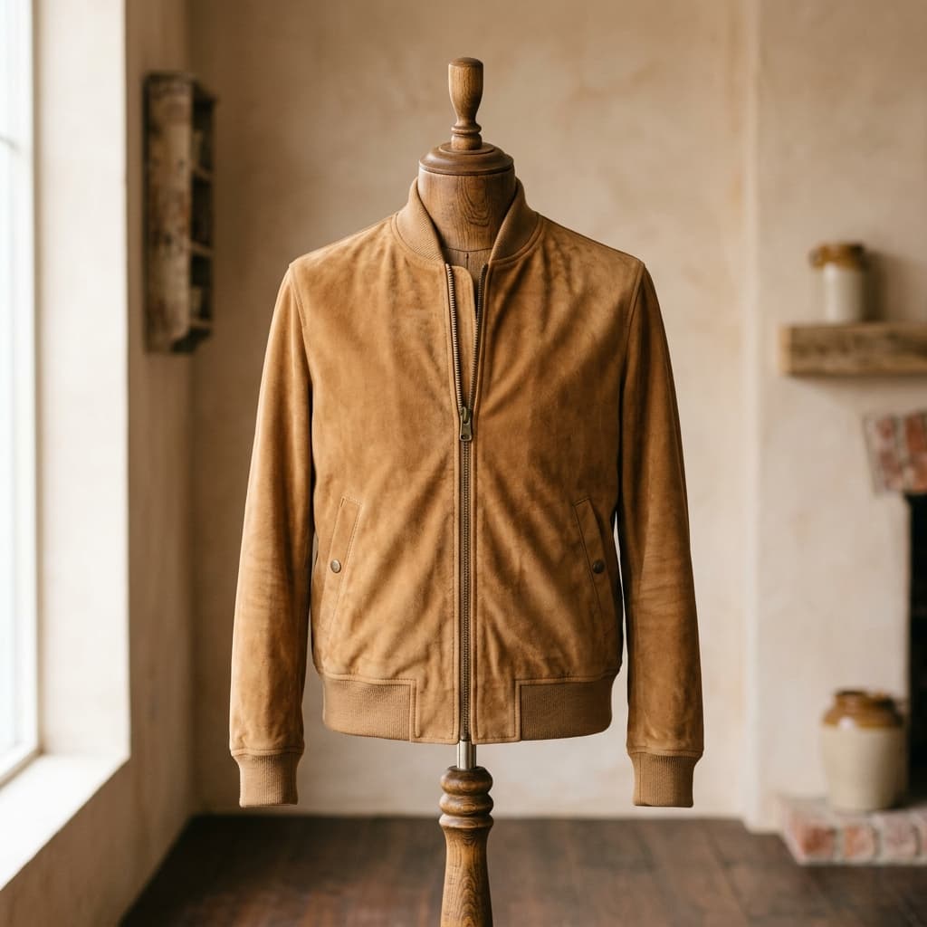 Klasik Süet Bomber Ceket